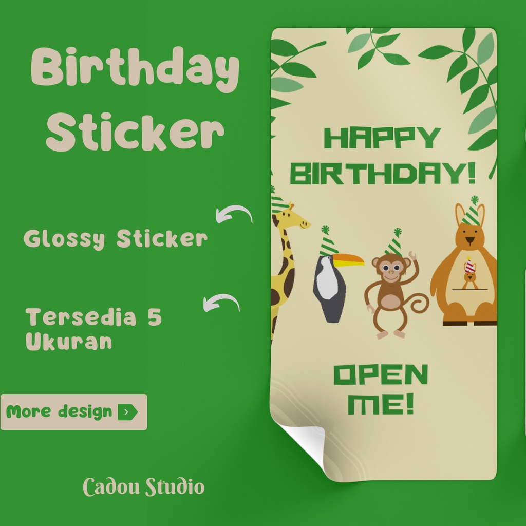 

(Sticker) Sticker Seal / sticker segel Toples Parcel hampers / Seal Jar glossy Ulang Tahun Birthday Anak Anniversary [BD04]