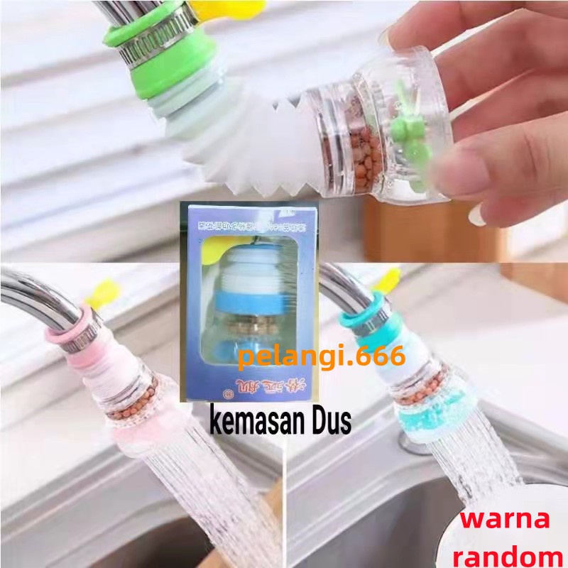 sambungan Kran Air Fleksibel Penyaring/Filter Air Keran (ada Klem)