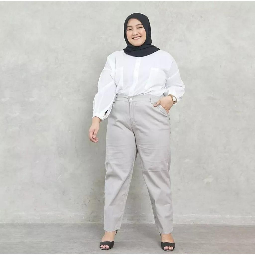 CELANA PUTIH BAGGY PANTS JUMBO