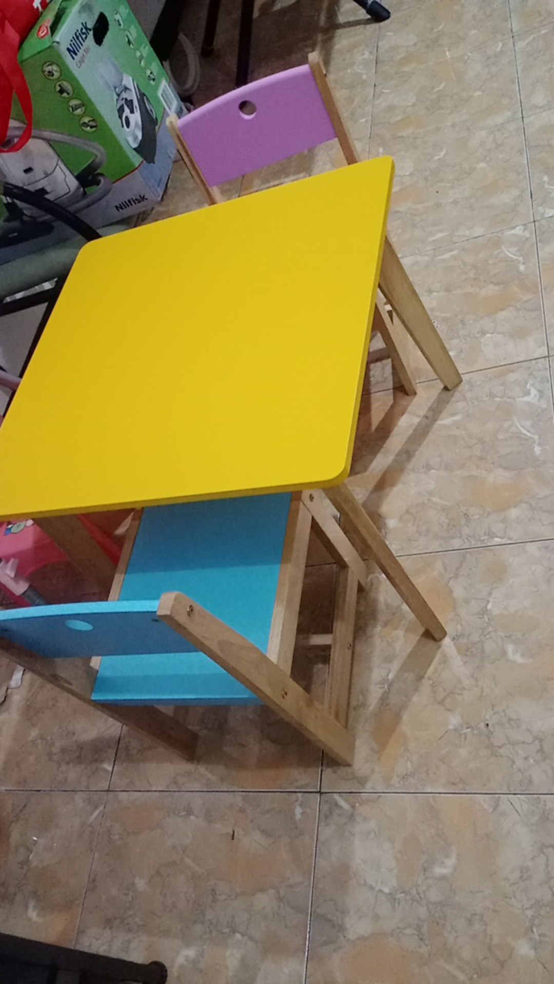 Meja Belajar Anak Set Kursi - Meja Belajar Anak Murah - Meja Belajar Kayu - Meja Belajar - Homned