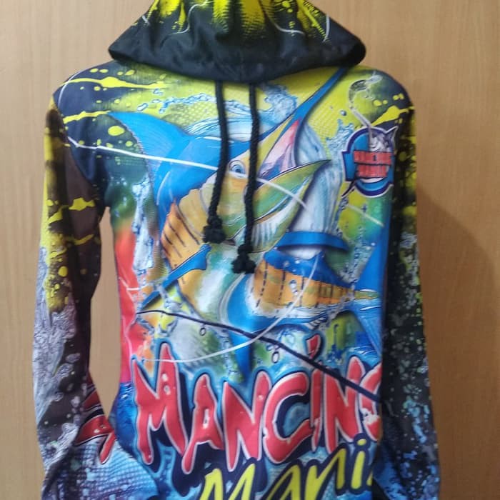 kaos jersey mancing -baju kaos mancing mania bertopi baru 1 grade ori