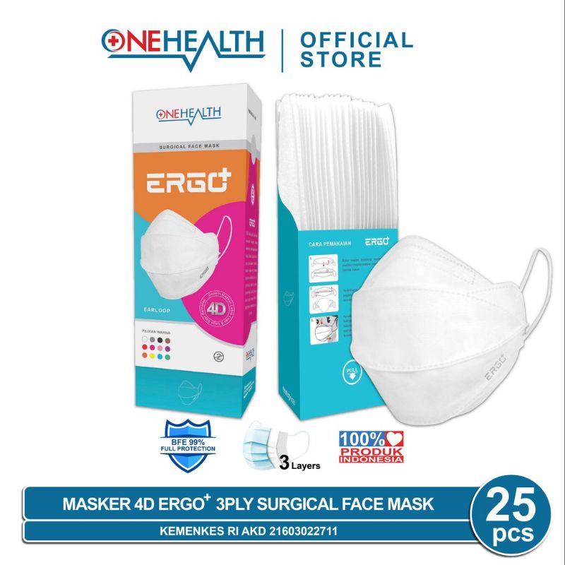 MASKER 4D ERGO+ 3PLY SURGICAL FACE MASK - MASKER MEDIS