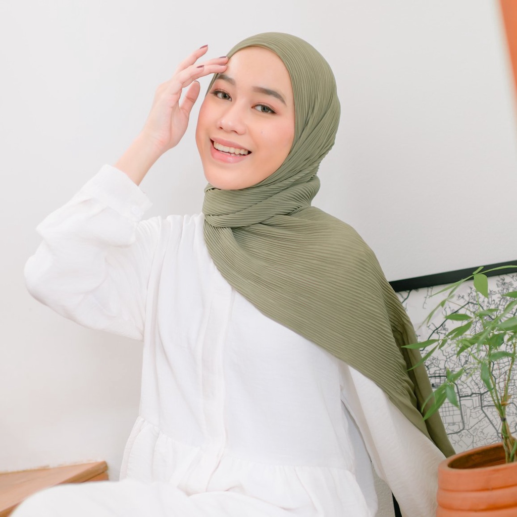 Lozy Hijab - Bawal Pleats Shawl ( Pashmina Plisket )-2