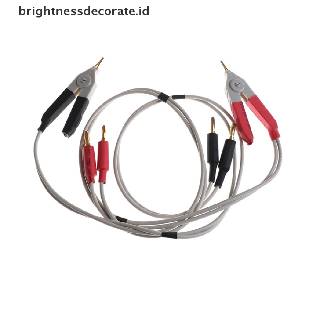 2pcs Kabel Test Lead Banana Plug Lcr Tahan Panas Untuk Kelvin