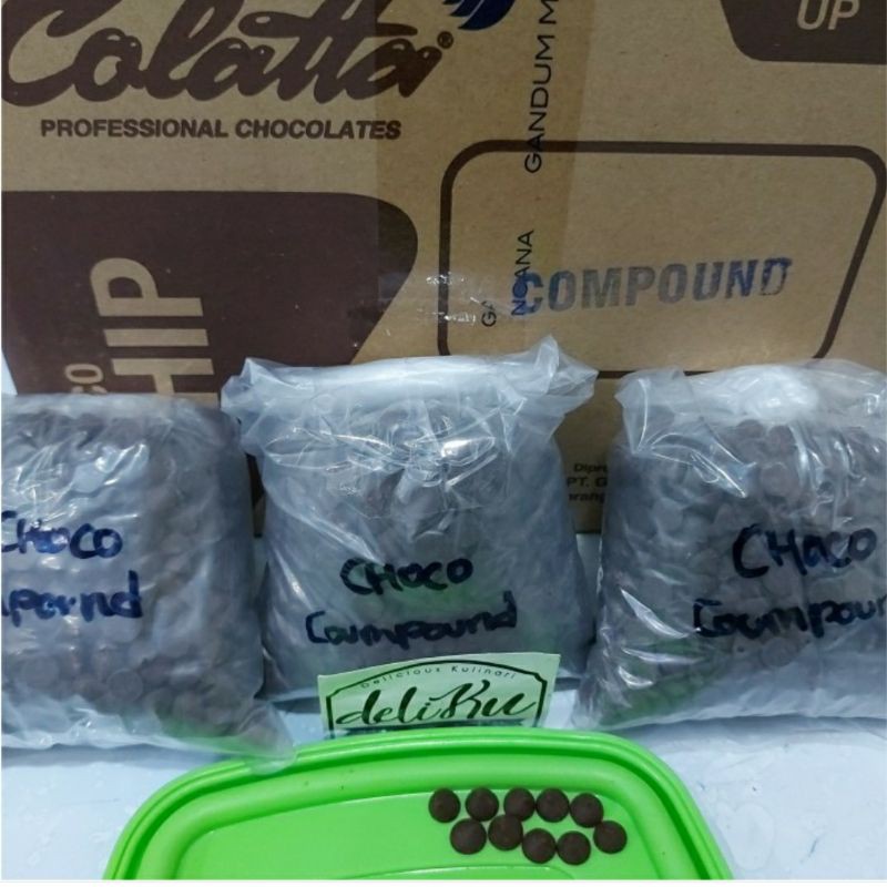 

Colatta choco chips dark compound 250gr repack