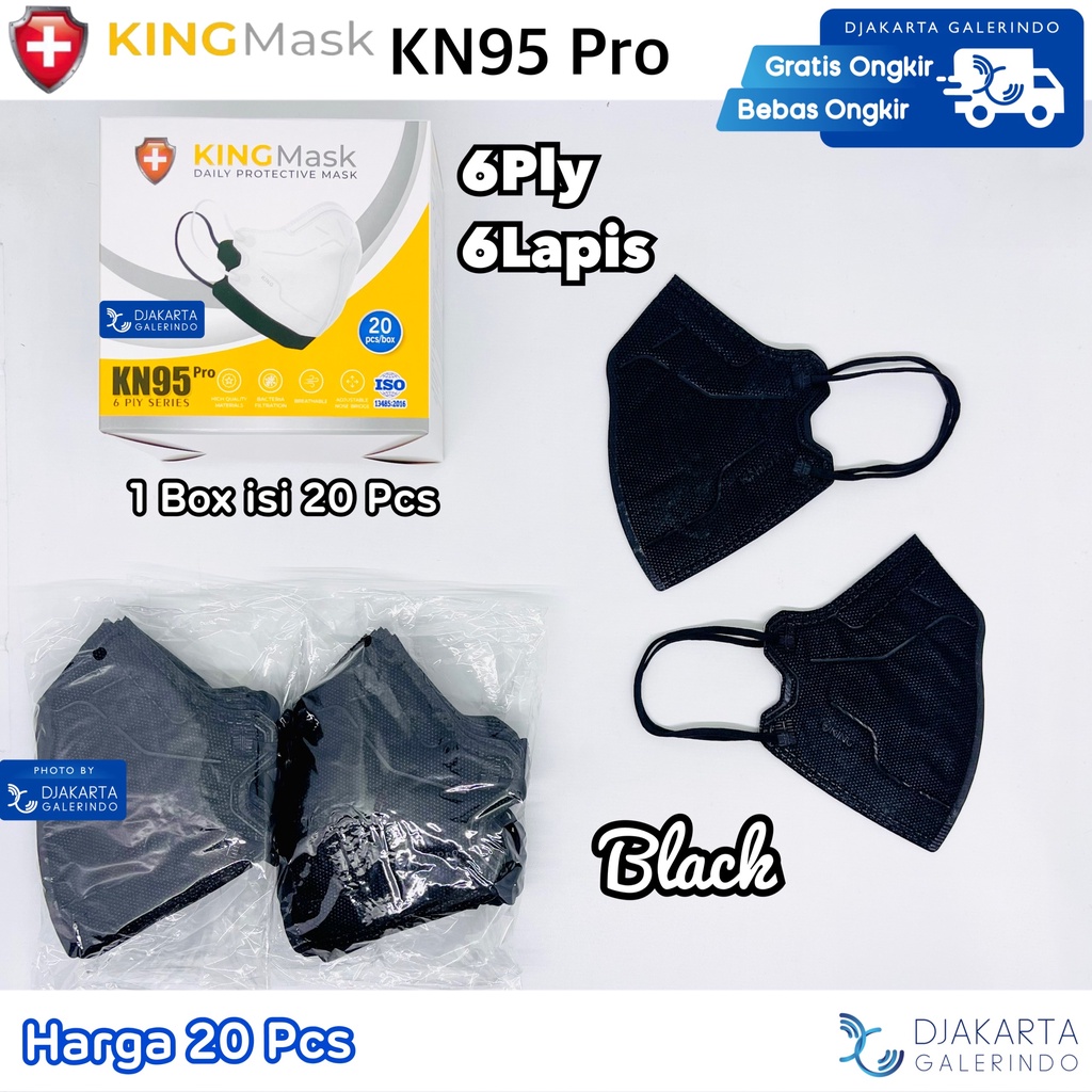 Masker King Mask KN95 Pro 6Ply 6 Lapis Original