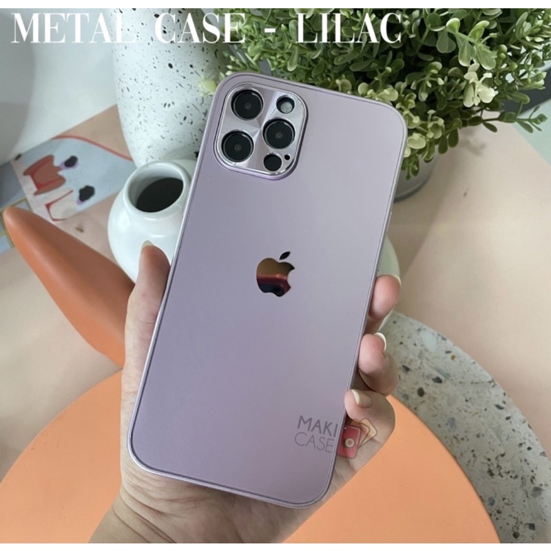 Metal Case Lilac Tahan Banting - iphone 12