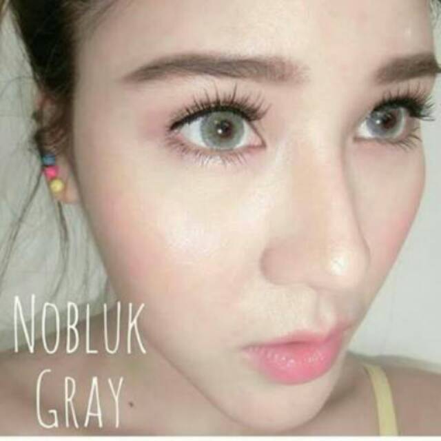 Softlens Ice N8 Barbie Eye 16mm Normal Minus Lensa Kontak Big Eye Biru Coklat Hijau Pink Abu Wedding