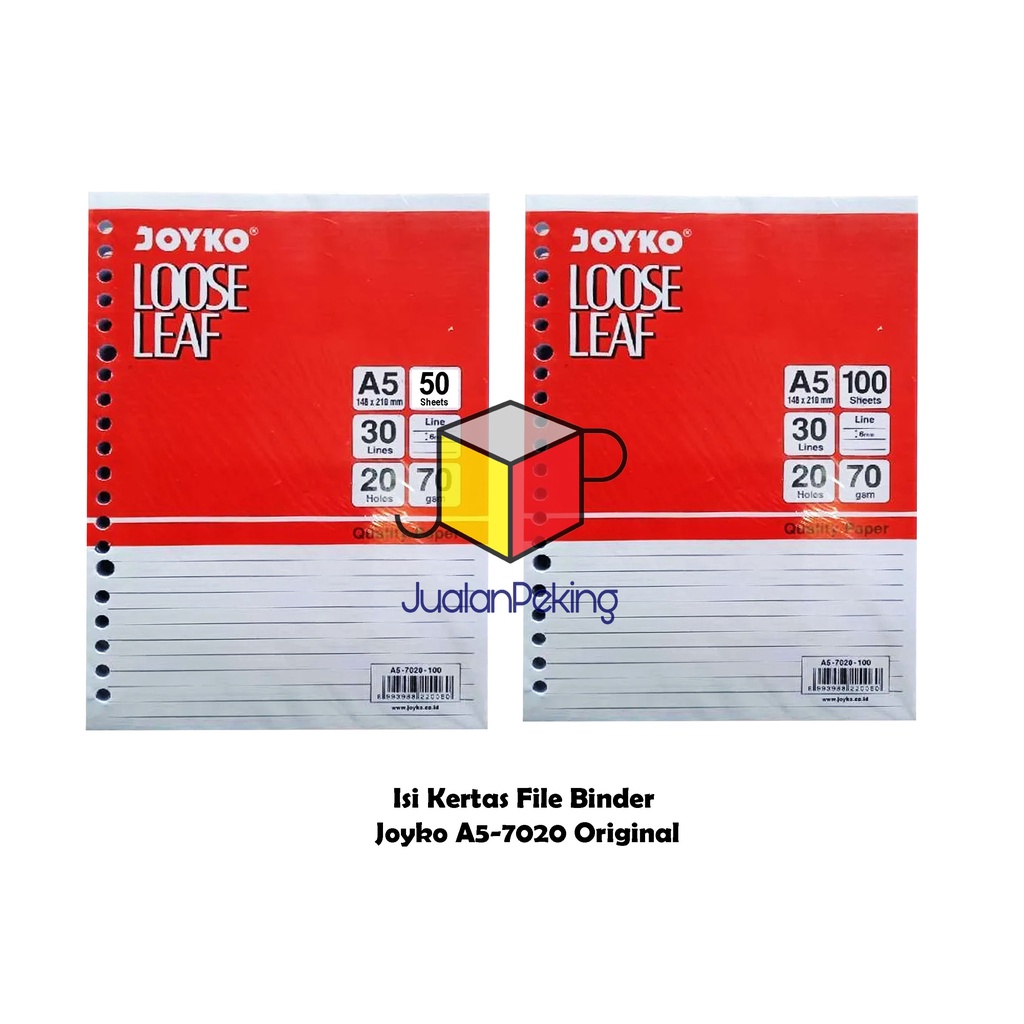 

Kertas Binder Loose Leaf Isi Kertas File Binder Joyko A5-7020 Original