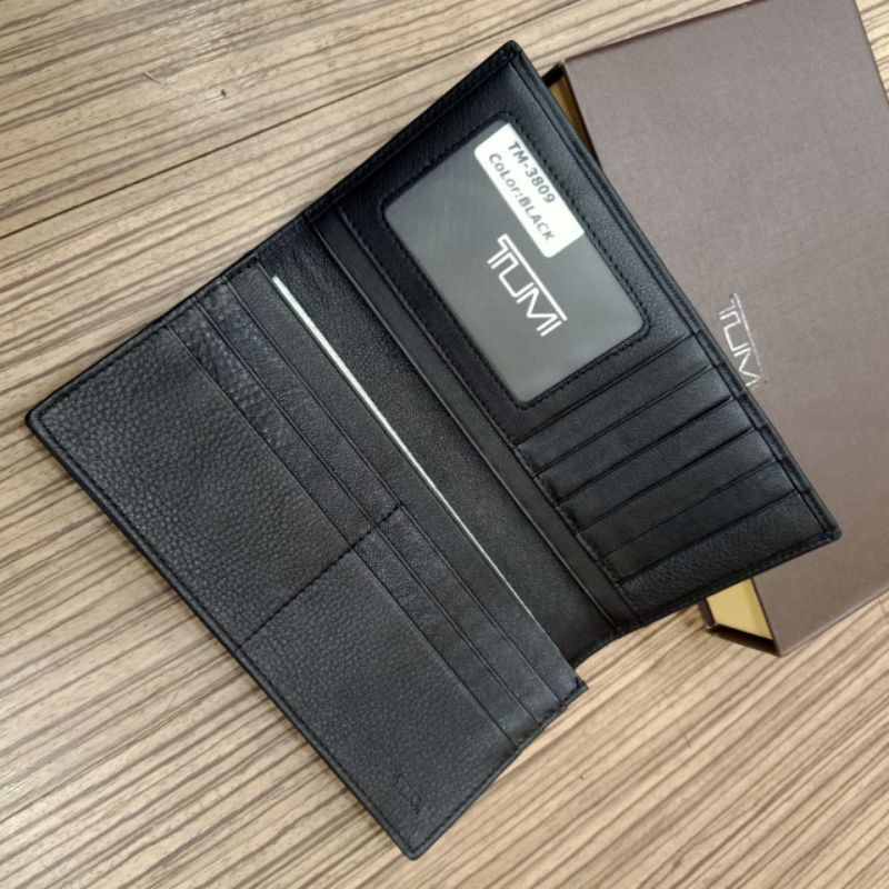 Dompet TUMI Panjang Leather Dompet Lipat Kulit Asli Impor