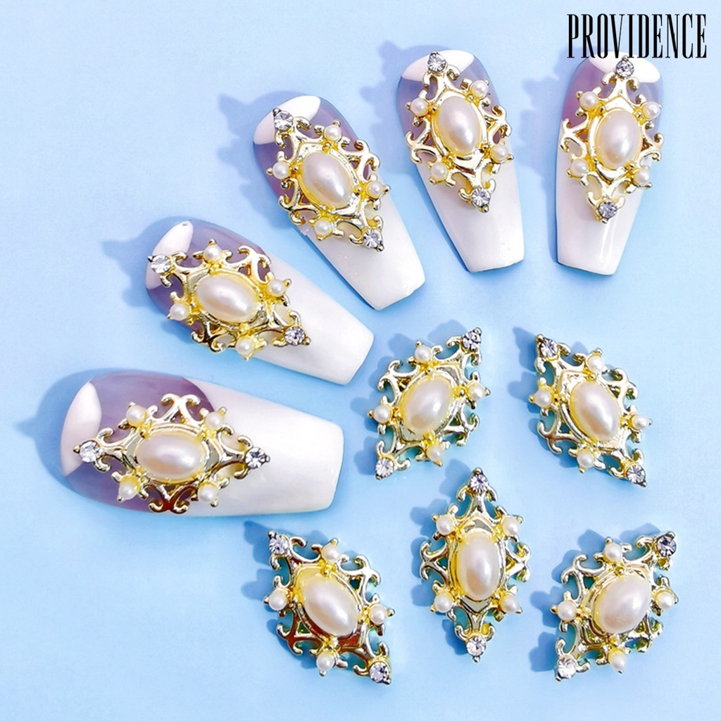 Providence 10pcs / Kantong Berlian Imitasi 3d Aneka Bentuk Bahan Alloy Untuk Dekorasi Nail Art / Manicure Diy