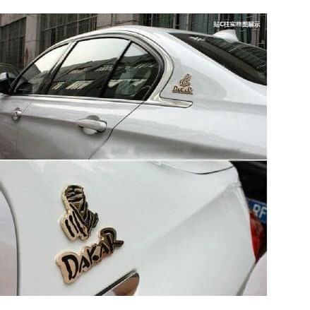 Emblem Logo Stiker - Dakar World Rally Racing Gold