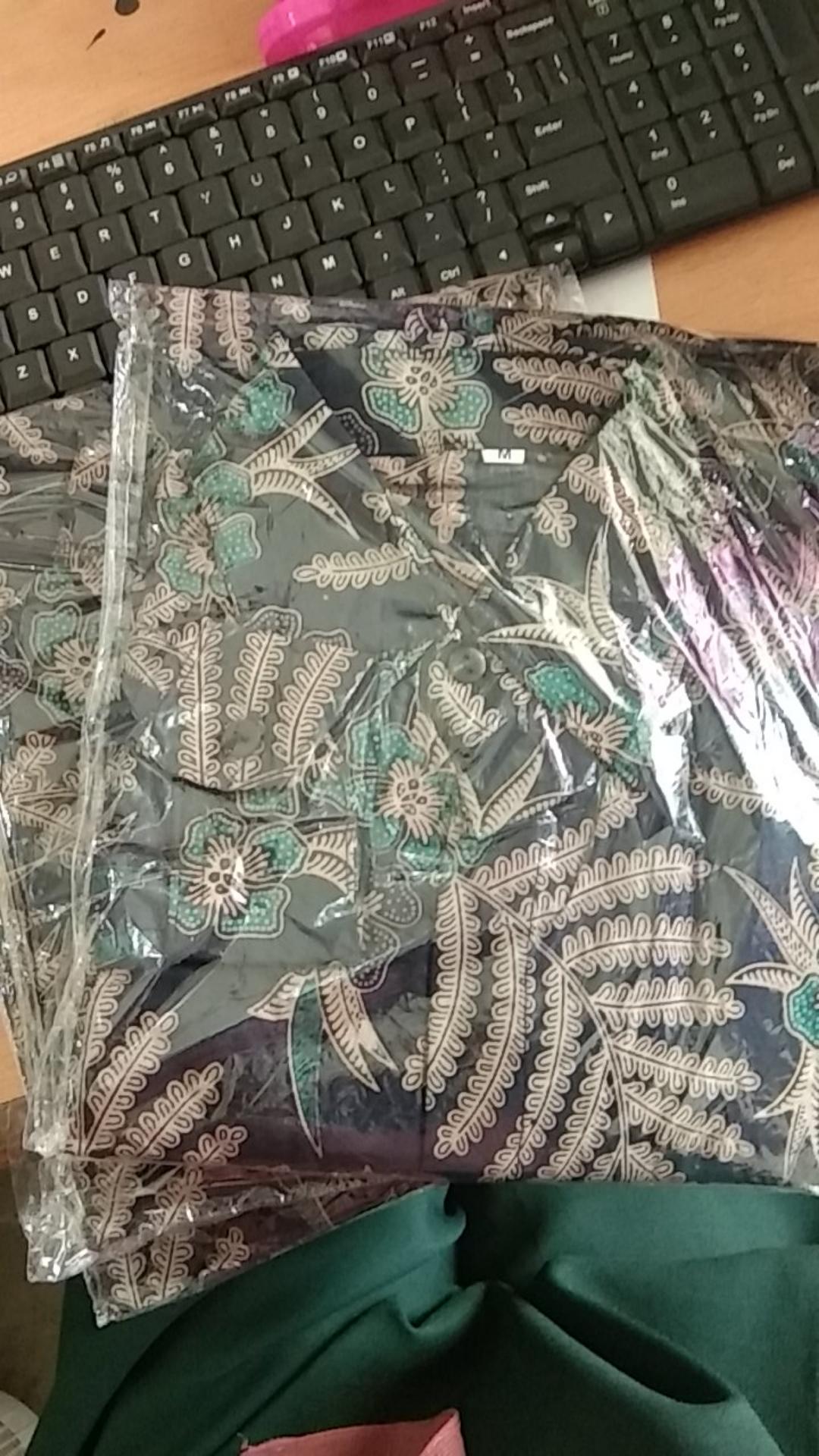 Batik Pria Size M L Xl Xxl  Bswart Batik Hrb026 Kenongo Hem Panjang Padi