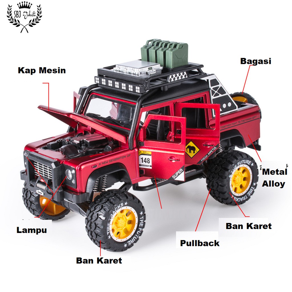 DIECAST miniatur MOBIL Land Rover 90148 Skala 1:28 Metal Series