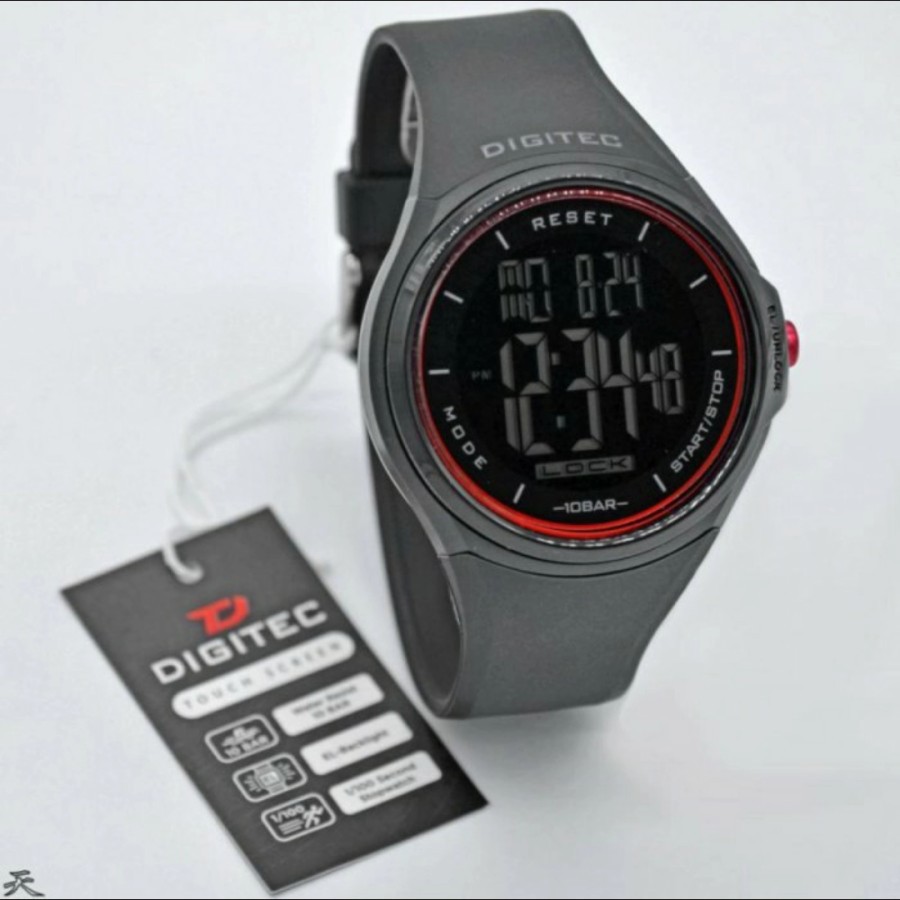 Jam Tangan Pria Digital DIGITEC DS-8086 Touchscreen Rubber Original