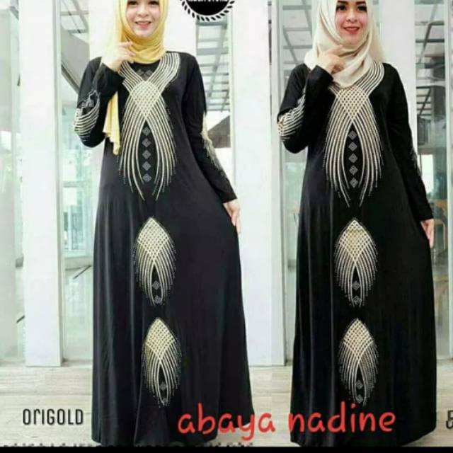 Longdress/Maxydress/Gamis/Hijab Maxi Arabian Hitam Bordir Bagus Simple Elegant Party/Pesta