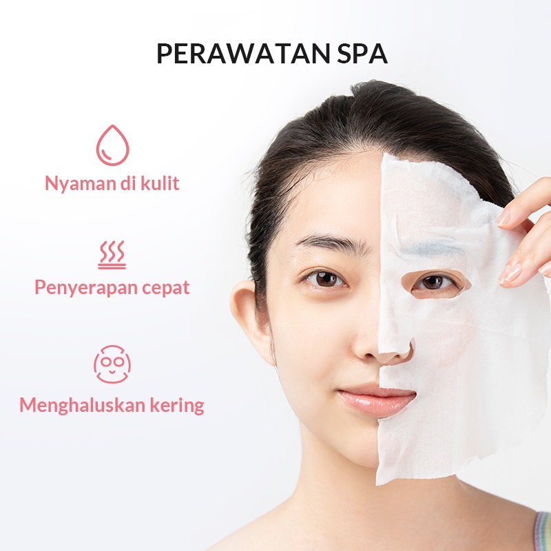 ✨ AKU MURAH ✨ BIOAQUA DIY Compressed Facial Face Mask isi 50 Pcs &quot;PEACH&quot; Sekali Pakai BPOM