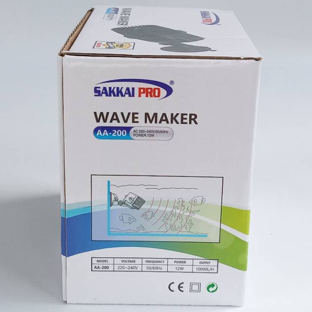 Sakkai Pro AA-200 AA200 Wave Maker Mesin Arus Ombak Akuarium Kolam 1 Kipas