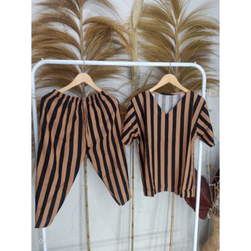 SETELAN ANDIN MOTIF SALUR TERBARU //SETELAN ANDIN JUMBO  KEKINIAN TERBARU  SETELAN BAJU WANITA TERBA