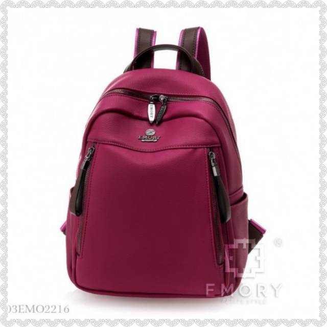 GROSIR TAS RANSEL WANITA  EMORY Virinna ORIGINAL BRANDED TAS KULIT IMPORT KUALITAS TOP( 2216 )