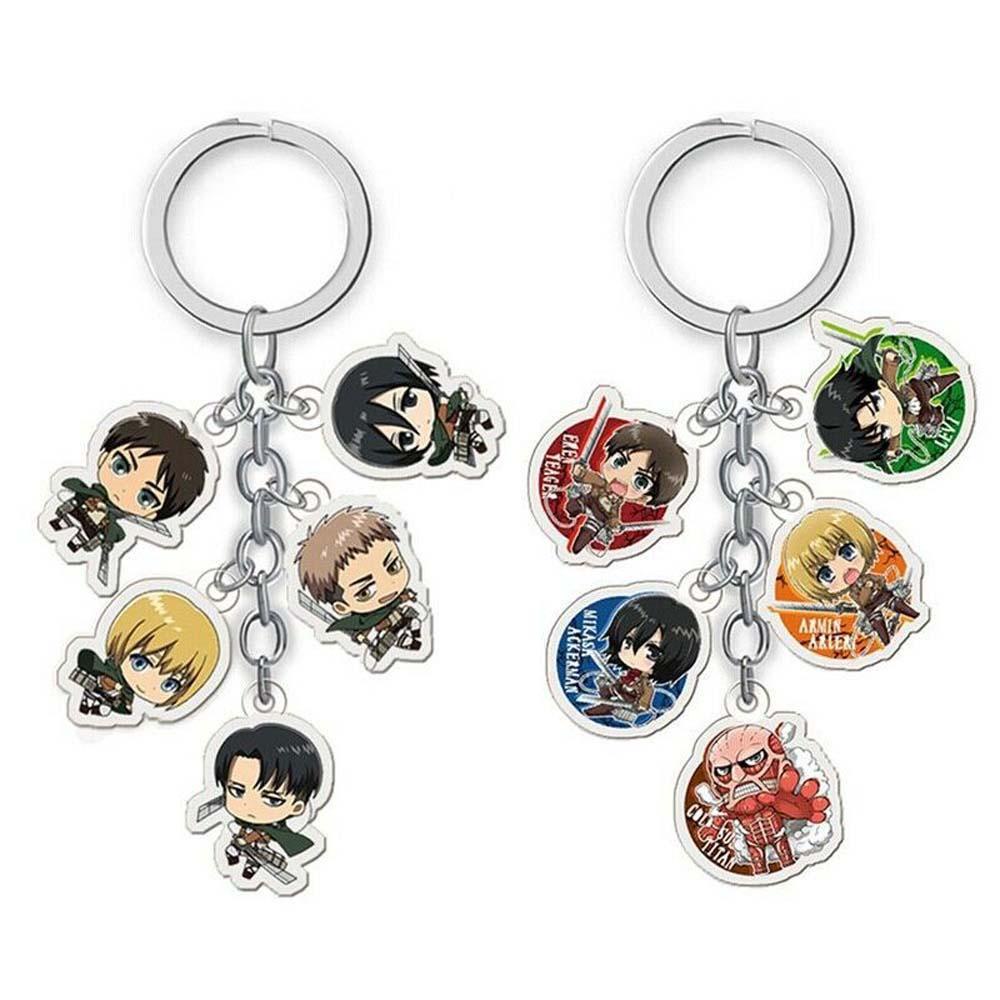 Needway Gantungan Kunci Anime Kartun Jepang Shingeki no Kyojin Acrylic Attack On Titan Keychain