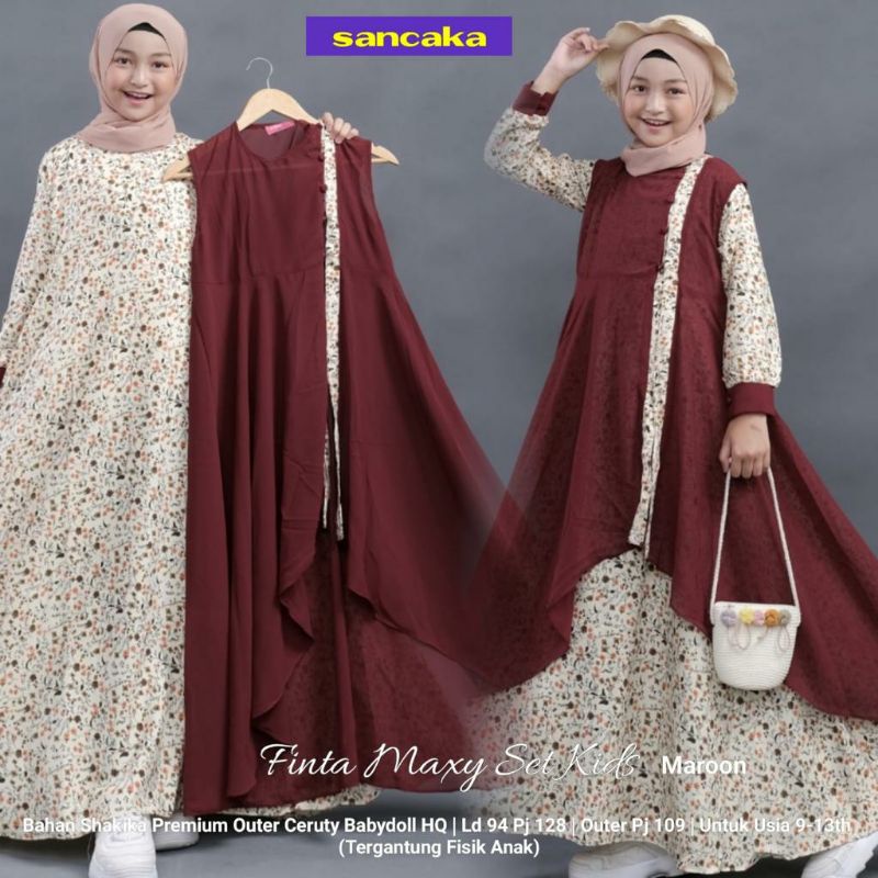 SL Finta Maxy Set Kids / GAMIS TERMURAH  , LABEL JASMINE-2