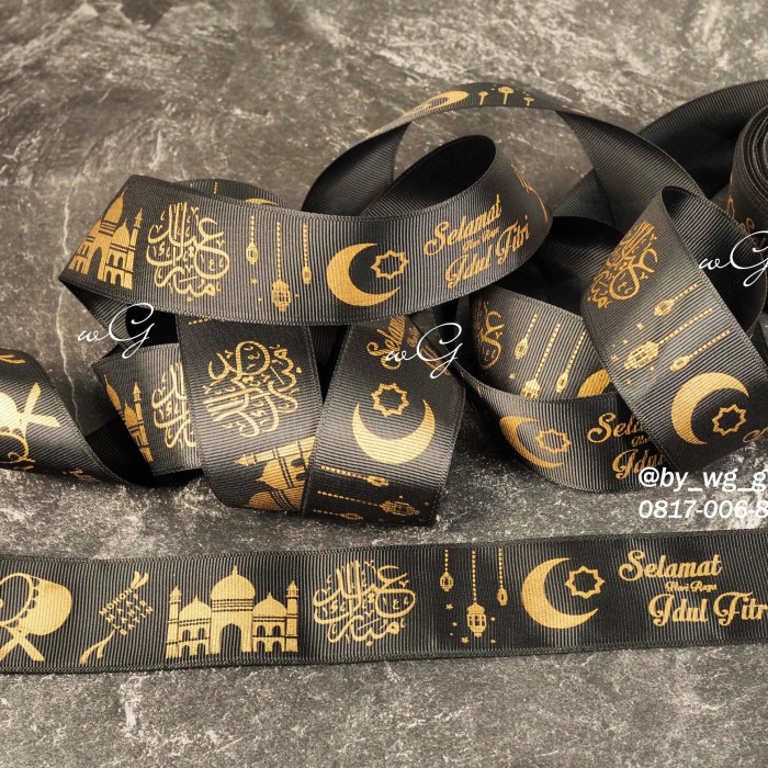 

Pita Idul Fitri -Grossgrain- Hitam - C;Lebar 3.8Cm ;Panjang 20Yard 067