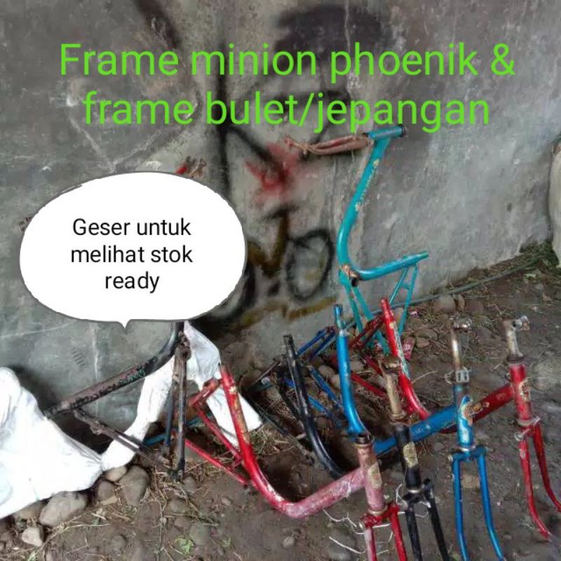 Rangka/frame sepeda Phoenix & frame bulat/jepangan/bahan minion uk 20