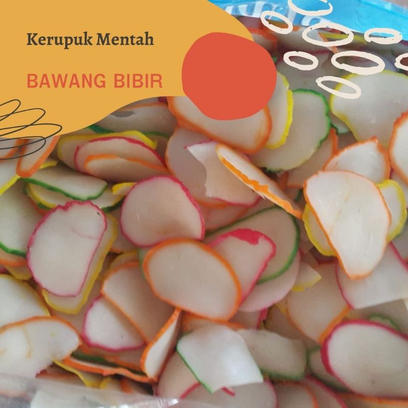 

[ 250 gr ] KERUPUK BAWANG BIBIR BAHAN SEBLAK / KRUPUK MENTAH BAWANG / KRECEK BIBIR