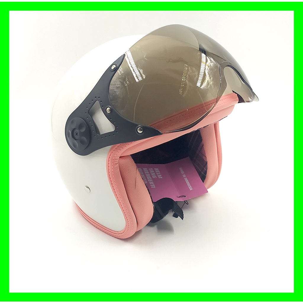 Helm Retro Wanita SADA ROSA NEW FLANEL PASTEL