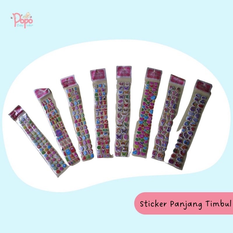 STIKER ANAK MODEL TIMBUL / STICKER EDUKASI ANAK