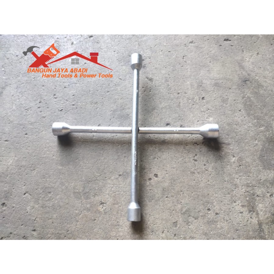 Kunci Roda Mobil Palang Ban Mobil 4 Way Lug Wrench Cross 17-19-21-23mm BJ