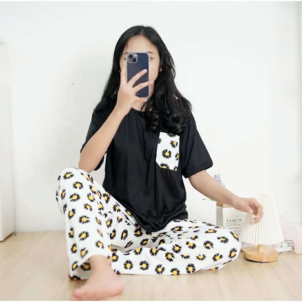 BEFAST - ZFS OOTD Wanita Set DHIE / MEKAR SET / Pakaian Set Kekinian / Set Casual / Set Perempuan / Set Atasan Lengan Pendek+Celana Panjang / Set kekiniaan Remaja Wanita / Terabru 2022 / Termurah