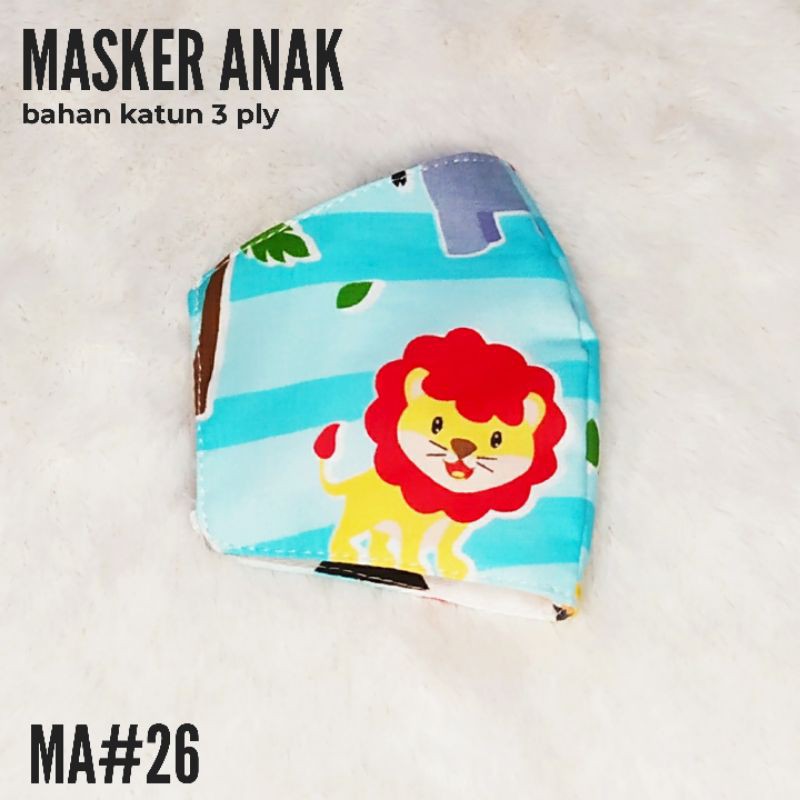 Masker Anak / Masker 3lapis / Masker motif / Motip random Boy or Girls