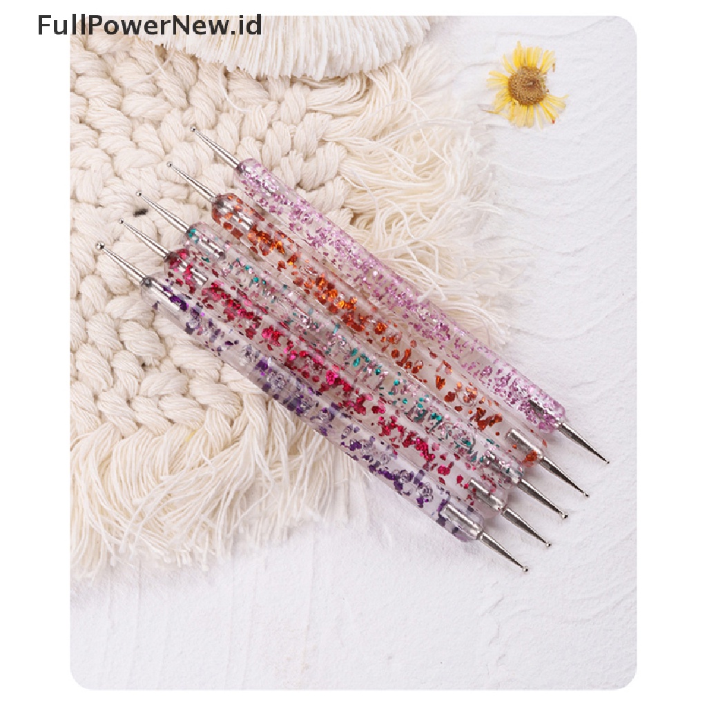 1 Set Brush Pen Dotting Gambar Lukisan Uv Gel Nail Art Diy