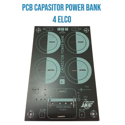 PCB CAPASITOR POWER BANK 4 ELCO PSU 4 ELCO