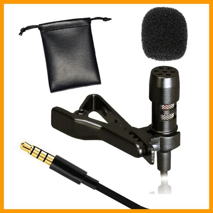 Mic Clip On Deluxe Lavalier Microphone Hp Mikrofon Klip Handphone Vlog