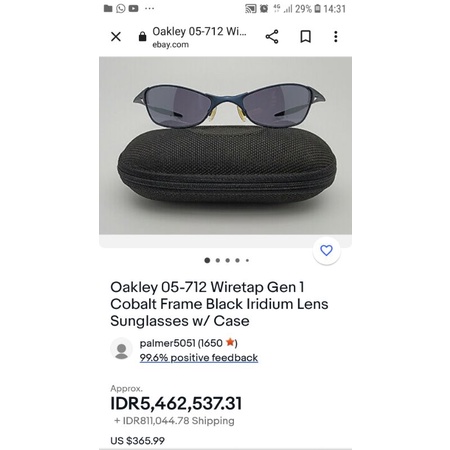 Oakley wire tap cobalt frame carbon original