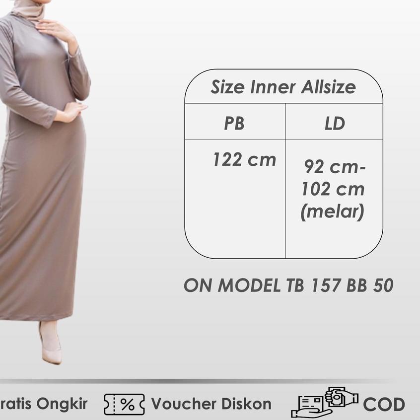 Iner Span Dress Inner Iner Gamis Inner Gamis Inner Dres Iner Dres Manset Turtle Neck Inner turtlenec