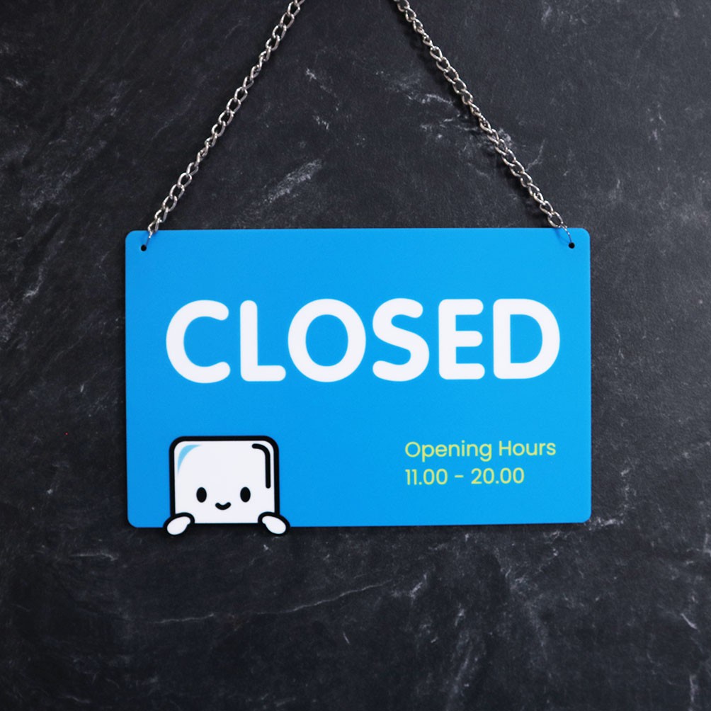 Custom Open Closed Akrilik | Sign Board | Papan Dekorasi