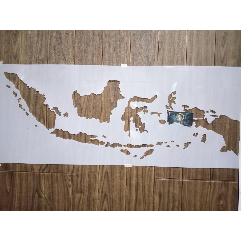 

stensil cetakan cet motif peta indonesia 17san