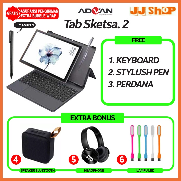 ADVAN TAB SKETSA 2 10.1 INCH TABLET 4/64 RAM 4GB ROM 64GB GARANSI RESMI