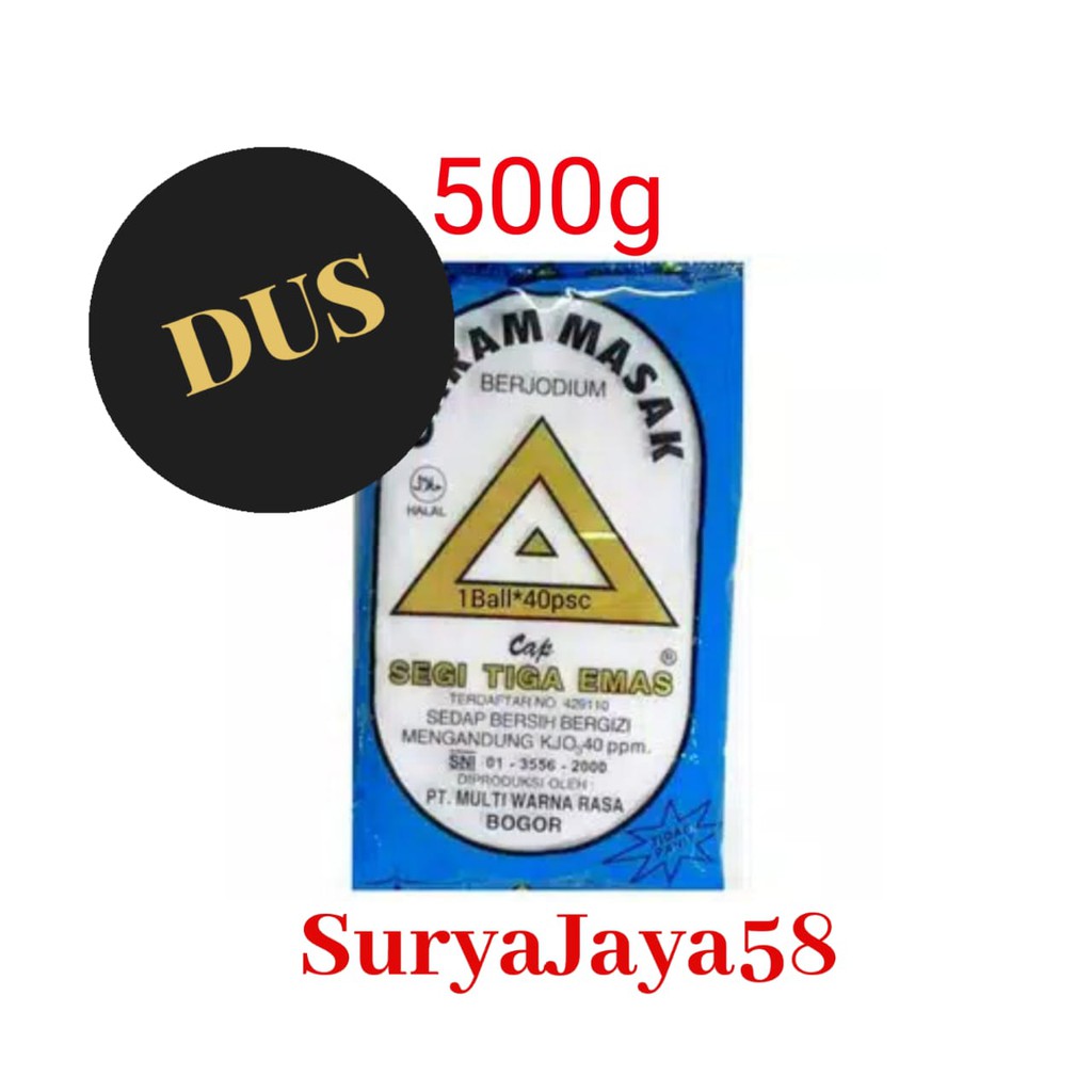 

Garam segitiga emas 250g | Garam segitiga emas 500g | garam dapur | Garam masak