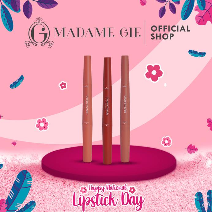 Madame Gie Double Trouble Matte - Makeup Lipstick Two In One TerlarisR21A