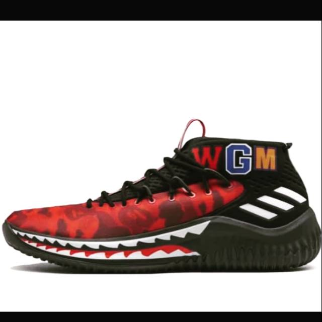 Adidas WGM DAME 4x Bape Red Original