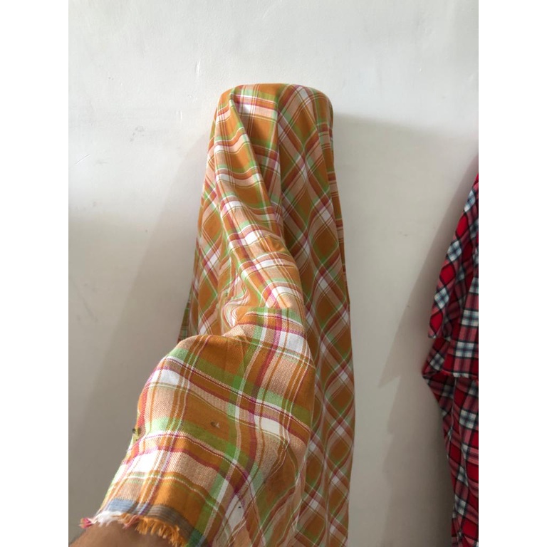 Bahan Kain Flanel Motif Kotak-kotak