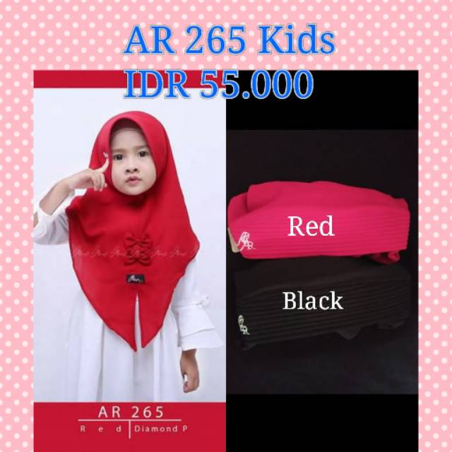 HIJAB AR RAFI AR 265 KIDS BLACK RED
