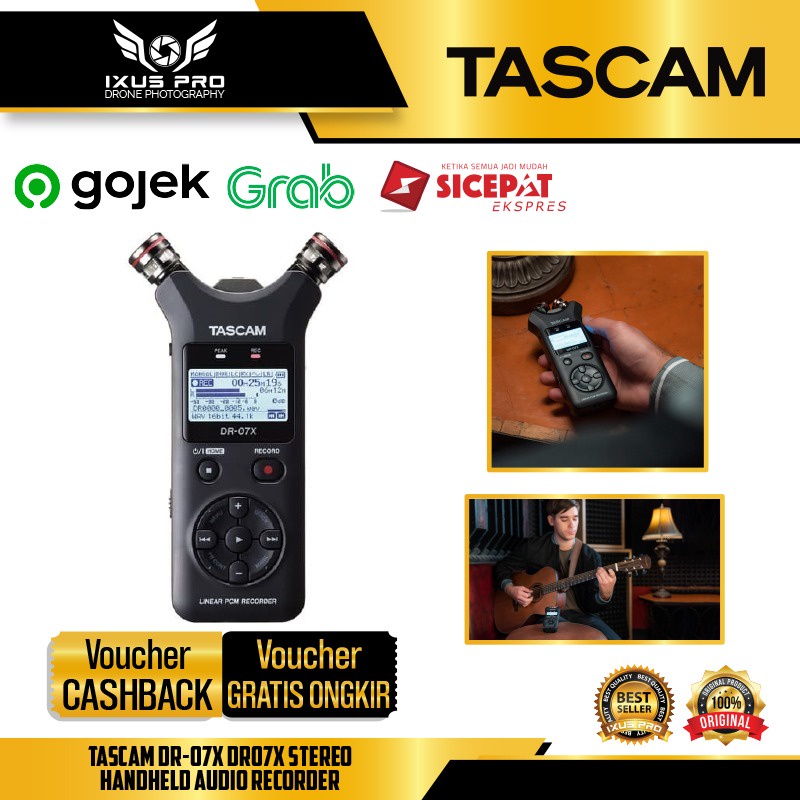 Jual Tascam DR-07X DR07X Stereo Handheld Audio Recorder | Shopee Indonesia