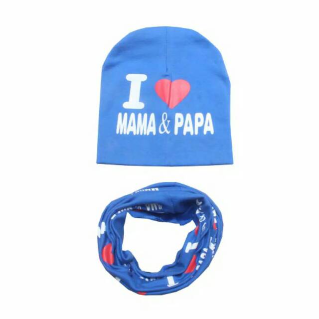 Topi kupluk bayi topi kupluk i love mama  kupluk bayi topi polos bayi