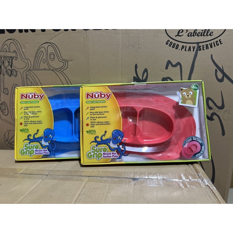 Nuby sure grip mat section - piring makan silikon